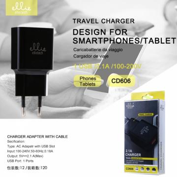 Ellietech CD606 Chargeur 1USB 2.1A Noir