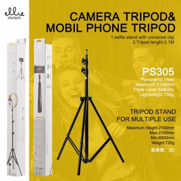 Ellietech PS305 Trépied Étirable Selfie Bâton Support pour iPad et Téléphone