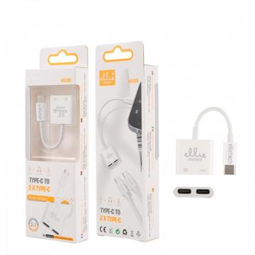 Ellietech AD205 Adaptateur USB Type-C vers USB Type-C +USB Type-C