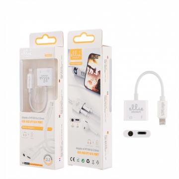 Ellietech AD202 Adaptateur Lightning Vers Lightning + Audio Jack 3.5mm