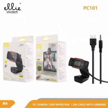 Ellietech PC101 Caméra PC Interface USB avec Caméra Microphone 720P