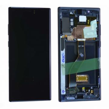 Écran Complet Vitre Tactile LCD SOFT OLED avec chassis Samsung Note 10 Plus (N975F) Noir
