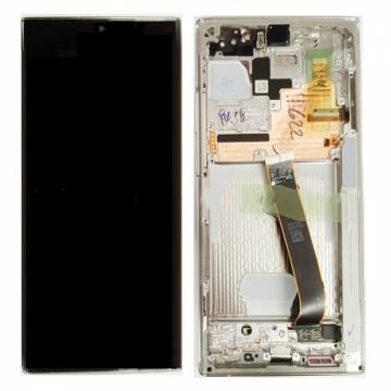 Original Écran Complet Vitre Tactile LCD Châssis Samsung Galaxy Note 20 Ultra 5G (N985F/N986F) Service Pack Blanc