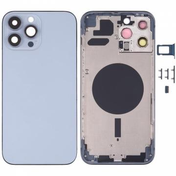 Chassis Arrière NU + Bouton Latéral + Tiroir SIM iPhone 13 Pro Max (A2484 / A2641 / A2643 / A2644 / A2645) Bleu
