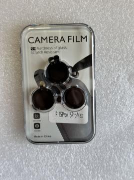 Film Caméra Verre Trempé 9H Anti-trace d'oeil d'aigle pour iPhone 15 Pro 6.1'' / 15 Pro Max 6.7"