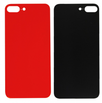 Vitre Arrière Cache Batterie Grand Trou iPhone 8 Plus Rouge No Logo