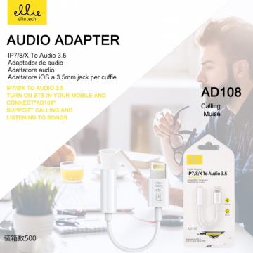 Ellietech AD108 Adaptateur Apple Lightning vers prise jack (3,5mm) 