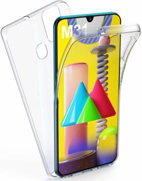 Coque Silicone Double 360 Degres Transparente pour Samsung Galaxy M31s