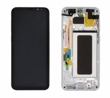 Original Écran Complet Vitre Tactile LCD Châssis Samsung Galaxy S8 Plus/S8+ (G955F) Service Pack Argent