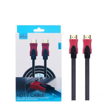 Ellietech AU101 Câble HDTV et HDMI 1.5M Noir/Rouge