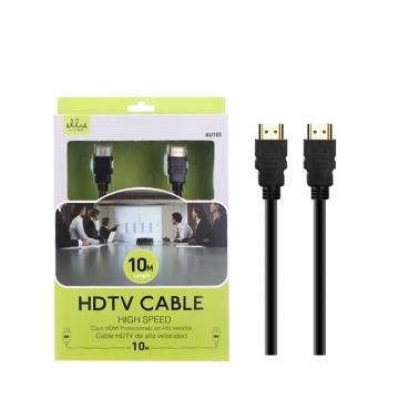 Ellietech AU105 Câble HDTV et HDMI Haute Vitesse 10M Noir