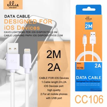 Ellietech CC106 Câble Lightning 2A 2M Blanc