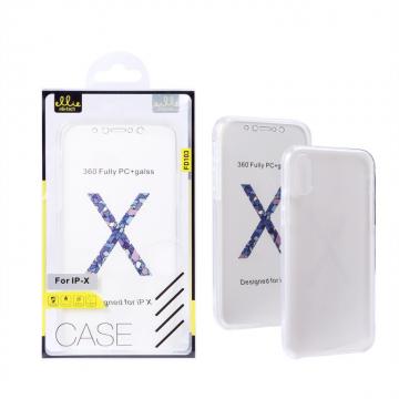 Coque Silicone Double 360 Degrès Transparente pour iPhone X / XS 5.8"