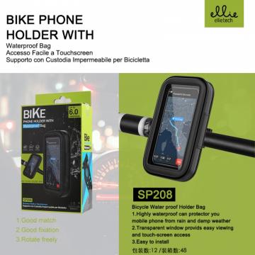 Ellietech SP208 Support Vélo Etui pour Téléphone Noir