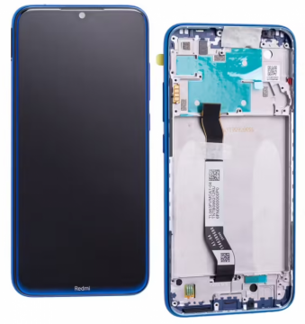 Original Écran Complet Vitre Tactile LCD avec Châssis Xiaomi Redmi Note 8 Service Pack Bleu