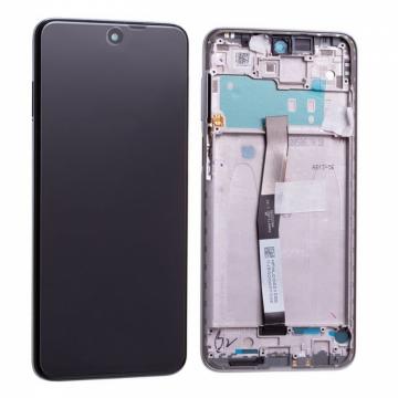 Original Écran Complet Vitre Tactile LCD avec Chassis XIAOMI Redmi Note 9 Pro Service Pack Blanc
