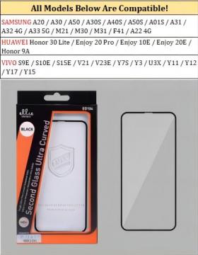 Film 5D Full Glue Protection En Verre Trempé pour Samsung Galaxy A31 / A30 / A50 / A33 5G Noir