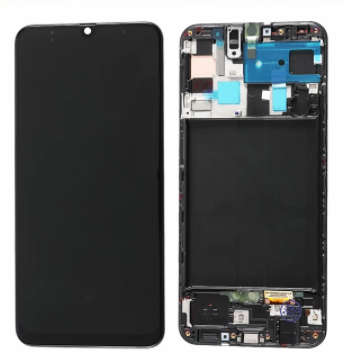 Écran Complet Vitre Tactile LCD OLED Avec Châssis Samsung Galaxy A50s (A507F) Noir