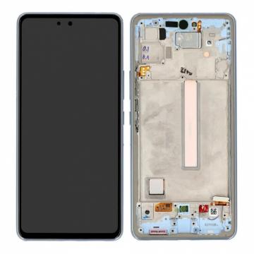 Original Écran Complet Vitre Tactile LCD Châssis Batterie Samsung Galaxy A53 5G 2022 (A536B) Service Pack Bleu