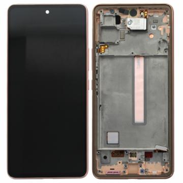 Original Écran Complet Vitre Tactile LCD Châssis Batterie Samsung Galaxy A53 5G 2022 (A536B) Service Pack Doré