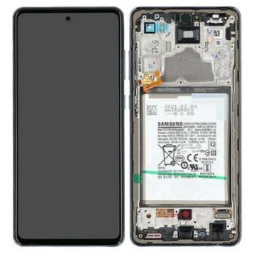 Original Écran Complet Vitre Tactile LCD Châssis Samsung Galaxy A72 4G/5G 2021 (A725F/A726B) Noir Service Pack