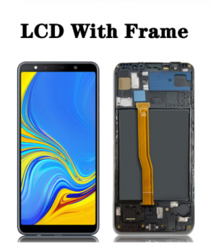 Écran Complet Vitre Tactile LCD OLED Avec Chassis Samsung Galaxy A7 2018 (A750) Noir