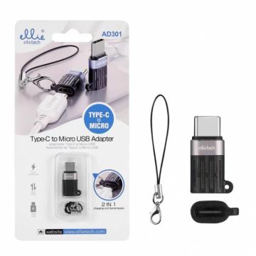 Ellietech AD301 Adaptateur Type-C à Micro USB