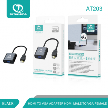 Dynaluna AT203 HDMI to VGA Adapter HDMI Male to VGA Female