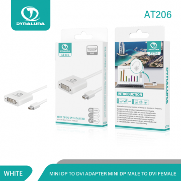 Dynaluna AT206 Mini DP to DVI Adapter Mini DP Male to DVI Female