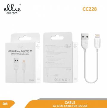 Ellietech CC228 Câble 2A 17 cm pour iOS vers USB