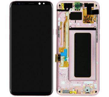 Original Écran Complet Vitre Tactile LCD Châssis Samsung Galaxy S8 Plus/S8+ (G955F) Service Pack Rose