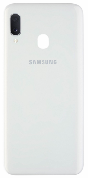 Cache Batterie avec Lentille Samsung A20E (A202F) Blanc