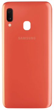 Cache Batterie avec Lentille Samsung A20E (A202F) Orange