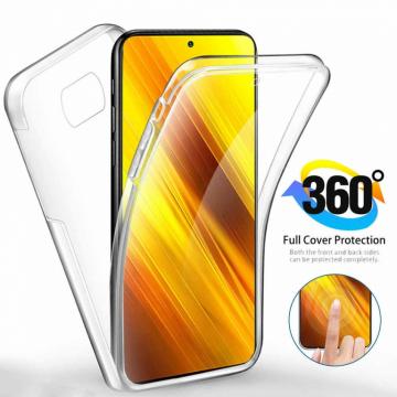 Coque Silicone Double 360 Degres Transparente pour Xiaomi Mi Poco X3 / X3 Pro