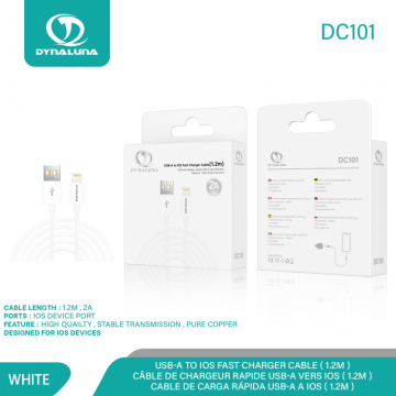 Dynaluna DC101 Câble USB pour Lightning 1M Charge Rapide