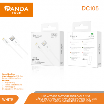 Panda-tech DC105 Câble pour Lightning 2A 2M