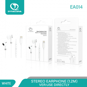 Dynaluna EA014 Stereo Écouteurs pour Lightning Intra-auriculaires Filaires (Directement)