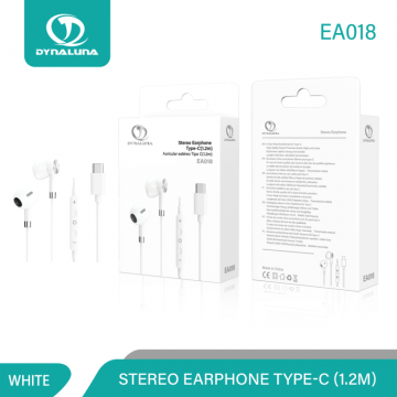 Dynaluna EA018 Stereo Écouteurs pour Type-C Mobile Intra-auriculaires Filaires