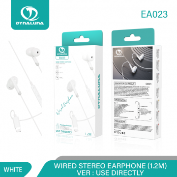 Dynaluna EA023 Stereo Écouteurs pour Lightning Intra-auriculaires Filaires (Directement)