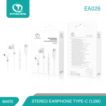 Dynaluna EA026 Stereo Écouteurs pour Type-C Mobile Intra-auriculaires Filaires