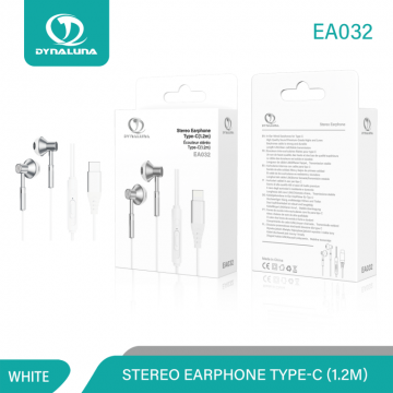 Dynaluna EA032 Stereo Écouteurs pour Type-C Mobile Intra-auriculaires Filaires