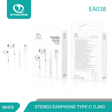 Dynaluna EA038 Stereo Écouteurs pour Type-C Mobile Intra-auriculaires Filaires
