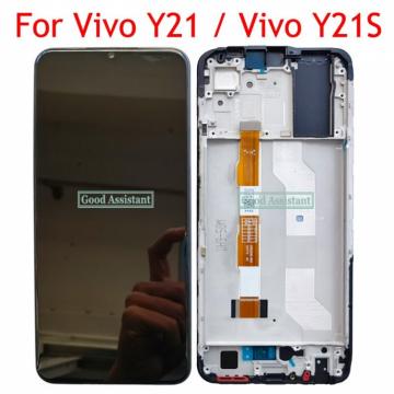Original Écran Complet Vitre Tactile LCD avec Chassis VIVO Y21S (V2110) / Y21 (V2111) Noir