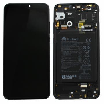Original Écran Complet Vitre Tactile LCD + Batterie avec Châssis Huawei Honor X9 Lite Service Pack Noir