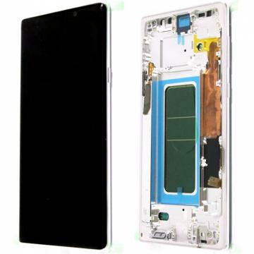 Original Écran Complet Vitre Tactile LCD Châssis Samsung Galaxy Note 9 (N960F) Service Pack Blanc