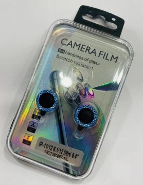 Film Caméra Verre Trempé 9H Anti-trace LOSANGE pour iPhone 11 / 12 6.1''/ 12 Mini 5.4''