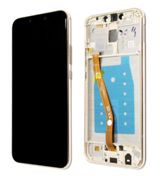 Original Écran Complet Vitre Tactile LCD avec Châssis HUAWEI Mate 20 Lite (2018) Service Pack Doree