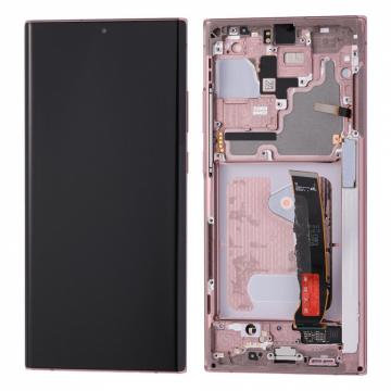 Écran Complet Vitre Tactile LCD SOFT OLED avec chassis Samsung Note 20 Ultra (N985/N986) Rose Gold