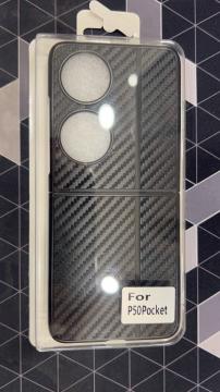 Coque pour Huawei P50 Pocket en fibre de carbone