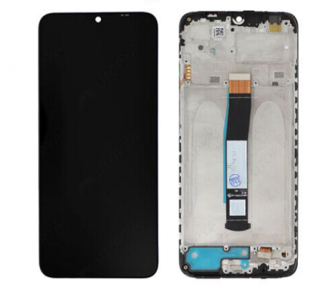 Original Écran Complet Vitre Tactile LCD avec chassis Xiaomi Redmi 10C (220333QAG 220333QBI 220333QNY) (2022) Service Pack Noir
